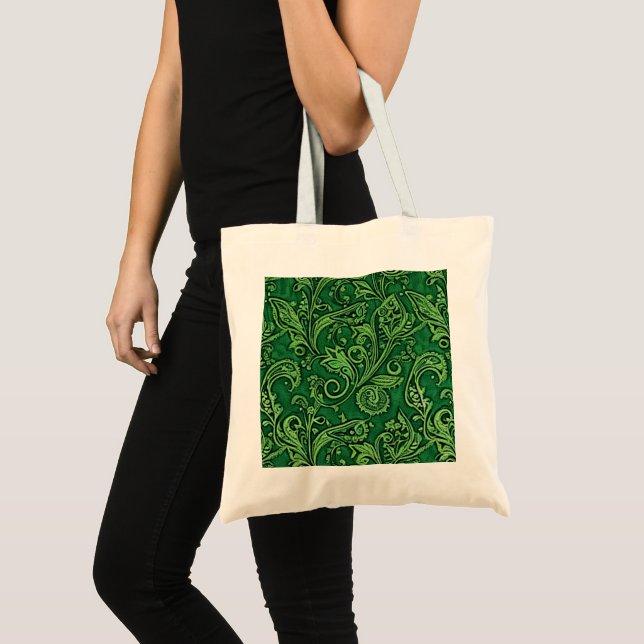 Green Paisley Ivy: Tragetasche (Vorderseite (Produkt))