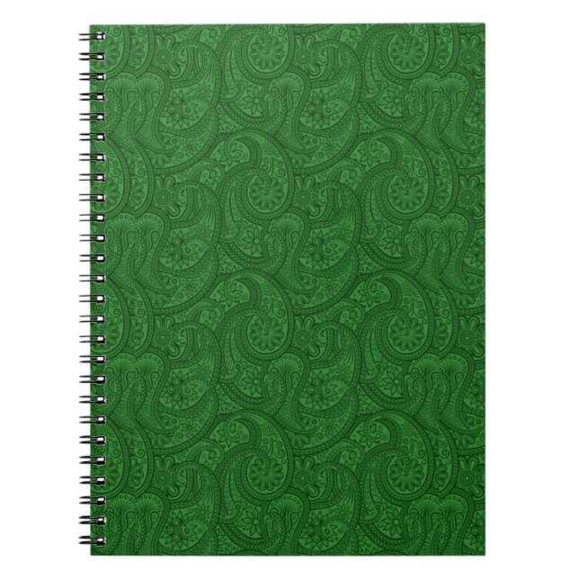 Green Paisley Notizblock (Vorderseite)