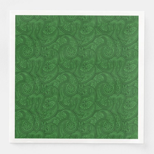 Green Paisley Serviette (Vorderseite)
