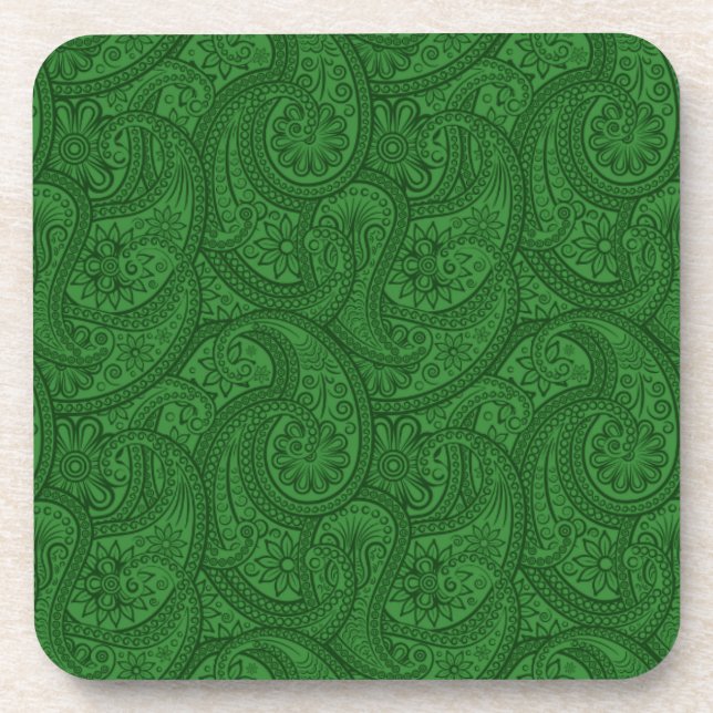 Green Paisley Untersetzer (Vorderseite)