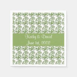 Green Paisley (Wedding) Serviette