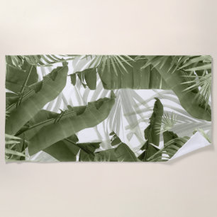Green Palm Banana Verlasst Bliss 1 #art #nature Strandtuch