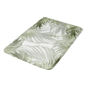 Green Palm Bliss 1 #art #natural Badematte