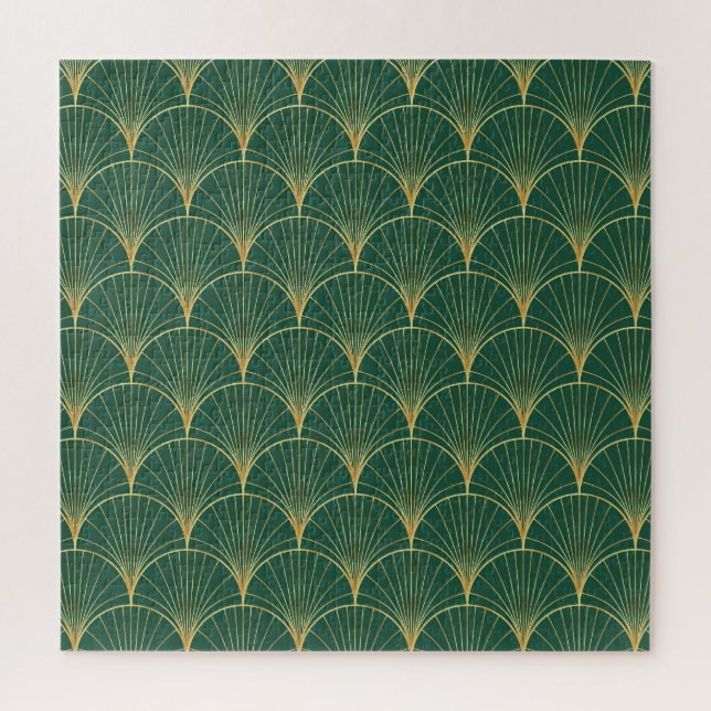Green Palm Leaf Art Deco (Vertikal)