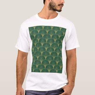 Green Palm Leaf Art Deco T-Shirt