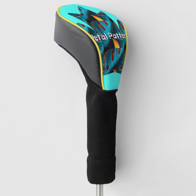 Green Palm Leaf Muster Golf Headcover (angewinkelt)