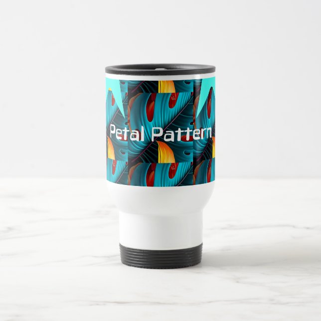 Green Palm Leaf Muster Reisebecher (Mittel)