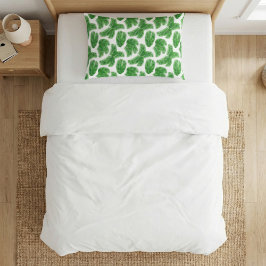 Green Palm Leaf Tropical Pattern Kissenbezug
