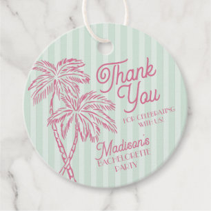 Green Palm Spring Pastel Beach Junggeselinnen-Absc Geschenkanhänger