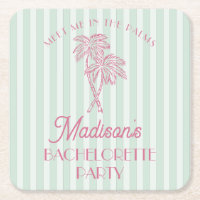 Green Palm Spring Pastel Beach Junggeselinnen-Absc