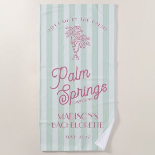 Green Palm Spring Pastel Beach Junggeselinnen-Absc Strandtuch