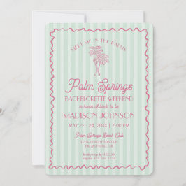Green Palm Springs Pastel Beach Junggeselinnen-Abs Einladung