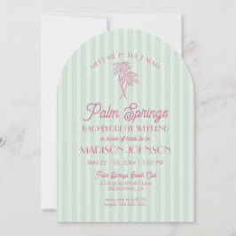 Green Palm Springs Pastel Beach Junggeselinnen-Abs Einladung