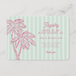 Green Palm Springs Pastell Beach Registry Insert