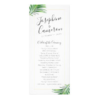 Green Palm Tree Beach Programme de mariage de dest