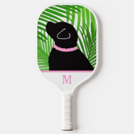 Green Palm Tree Island Black Dog Pickleball Paddel Pickleball Schläger