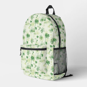 Green Palm Tree Muster Bedruckter Rucksack