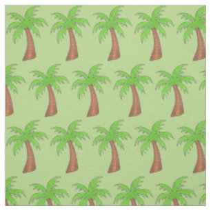 Green Palm Tree Tropical Island Hawaii Beach Vacay Stoff