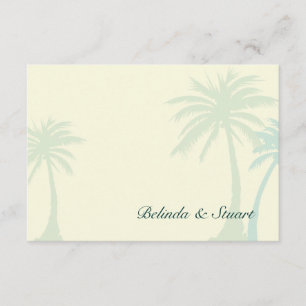 Green Palm Tree Wedding RSVP - keine Grenze Karte