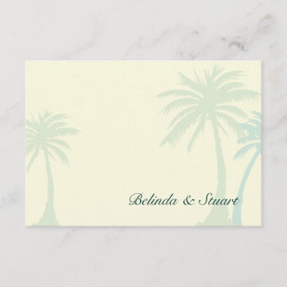 Green Palm Tree Wedding RSVP - keine Grenze Karte