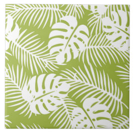 Green Palm Verlasse Regenwaldmuster Fliese