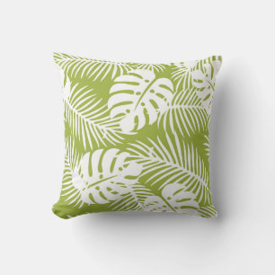 Green Palm Verlasse Regenwaldmuster Kissen