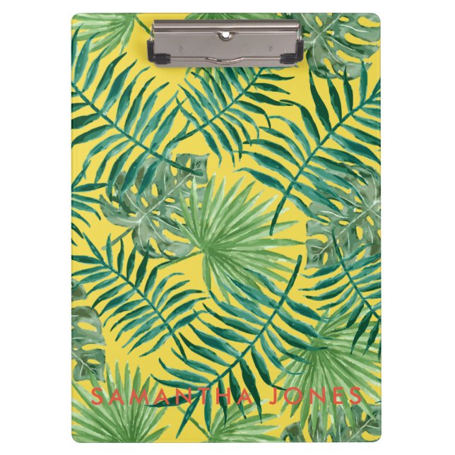 Green Palm Verlasse trendy Classic Modern Klemmbrett (Vorderseite)