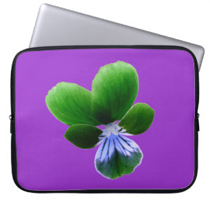 Green Pansy Laptop Bag Laptopschutzhülle