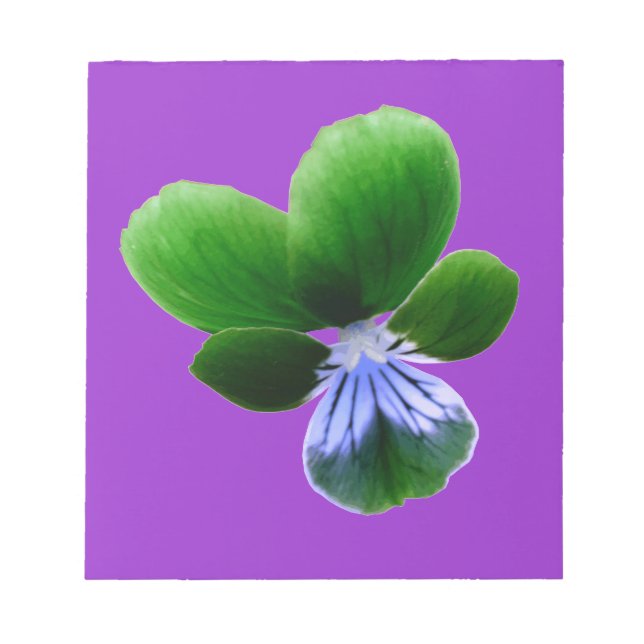 Green Pansy Notepad Notizblock (Vorderseite)