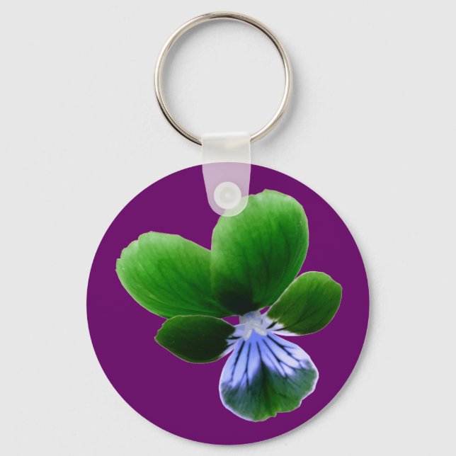 Green Pansy Schlüsselanhänger (Vorderseite)