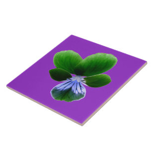 Green Pansy Tile Fliese