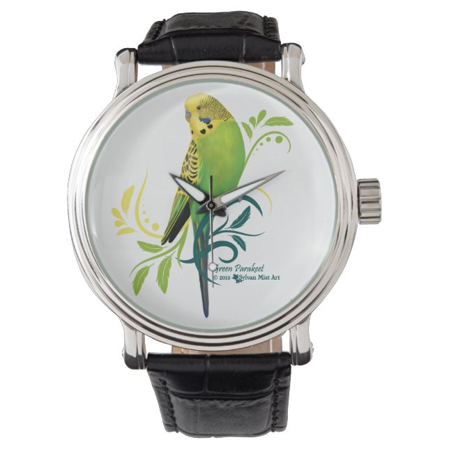 Green Parakeet Armbanduhr (Vorderseite)