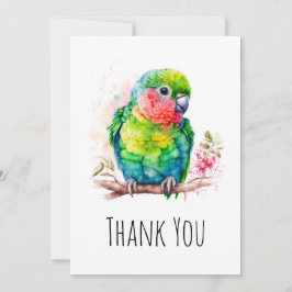 Green Parrot - Niedlicher Baby Bird Vielen Dank Dankeskarte