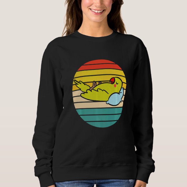 Green Parrot Sleeping Sweatshirt (Vorderseite)