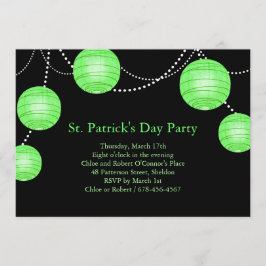 Green Party Lanterns St. Patrick's Day Einladung