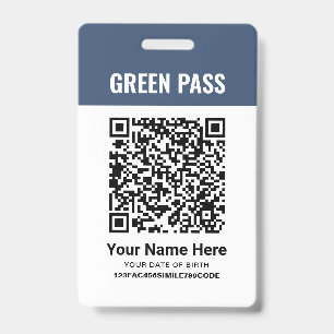 Green Pass-Impfzertifikat PVC Navy Blue Ausweis