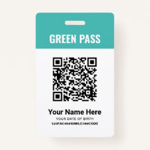 Green Pass-Impfzertifikat PVC Türkis