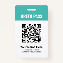 Green Pass-Impfzertifikat PVC Türkis Ausweis