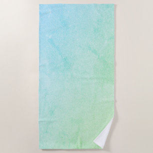 Green Pastel Ombre Glitzer Strandtuch