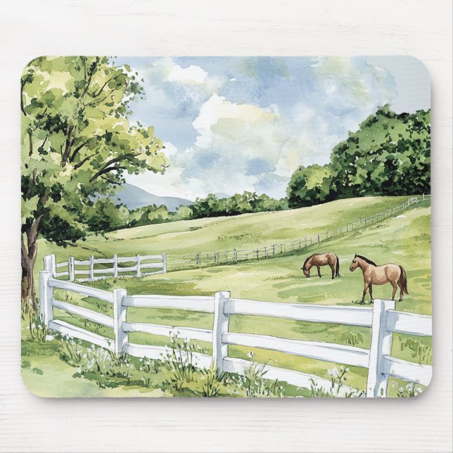 Green Pastures Ranch Pferde Mousepad (Vorne)