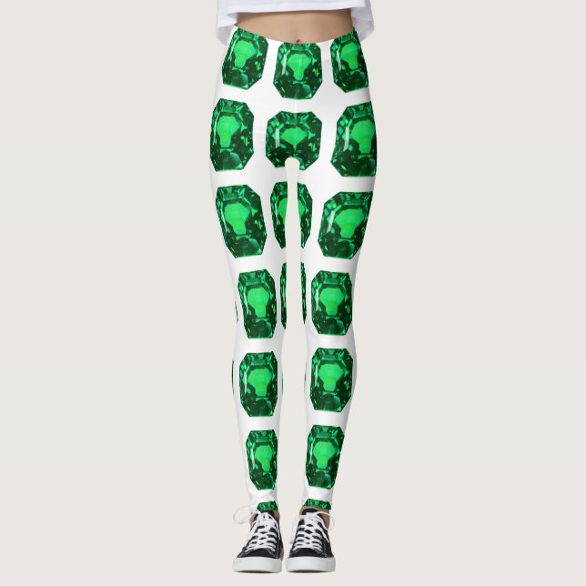 Green Pattern Emerald Leggings (Vorderseite)