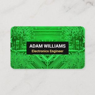 Green PCB Circuit Board (Electronics Engineer) Visitenkarte