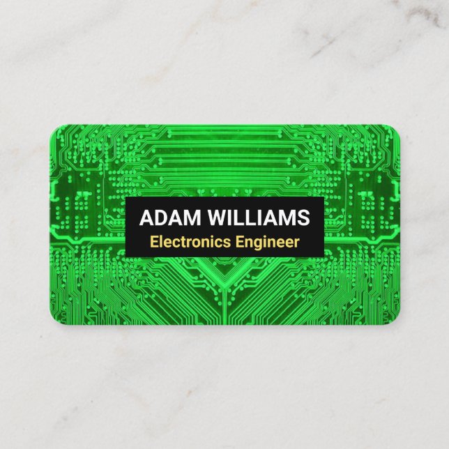 Green PCB Circuit Board (Electronics Engineer) Visitenkarte (Vorderseite)