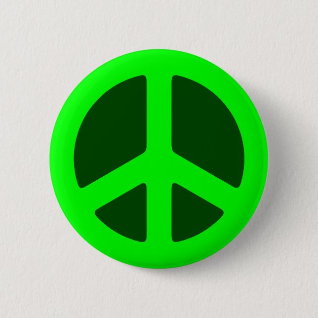 Green Peace Sign Button (Vorderseite)