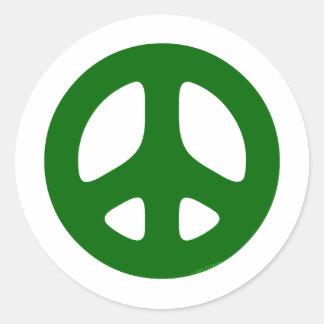 Green Peace Sign Sticker