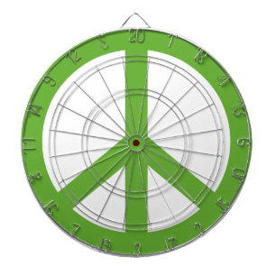 Green Peace Sign Symbol Dartscheibe