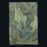 Green Peacock (Kaiser) Moth von Vincent van Gogh Geschirrtuch<br><div class="desc">Die Große Pfauenmotte oder Kaisermotte von Vincent van Gogh ist ein Vintages Naturgemälde aus Post-Impressionismus. Ein riesiger Kaisermoth fliegt zwischen den Blume und Pflanze in einem Garten im Hinterhof. Van Gogh benutzte Schmetterlinge in seinen Werken als Symbol der Hoffnung. Die Todeskopfmotte ist nächtlich und selten zu sehen. Hinter der Motte...</div>