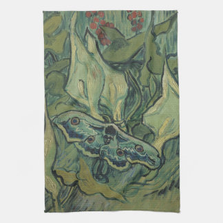 Green Peacock (Kaiser) Moth von Vincent van Gogh Geschirrtuch