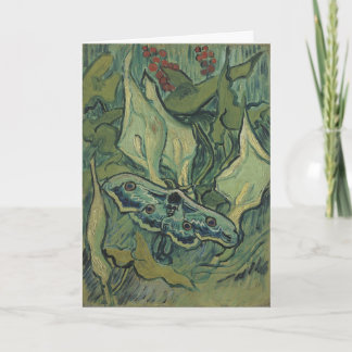 Green Peacock (Kaiser) Moth von Vincent van Gogh Karte