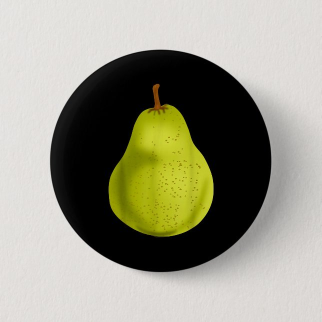 Green Pear Funny Fruit Costume  Button (Vorderseite)